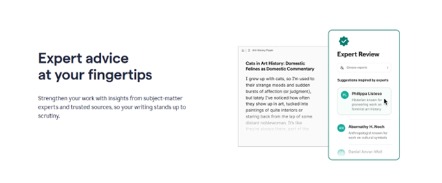 An example of using bite-size content on a website