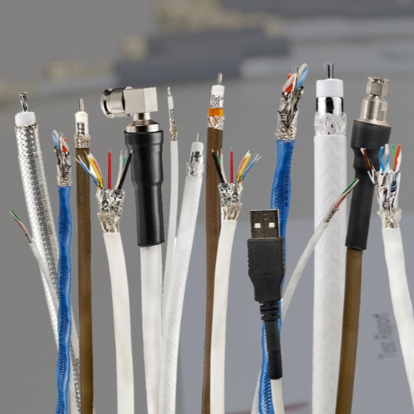 Collection of different types of cables